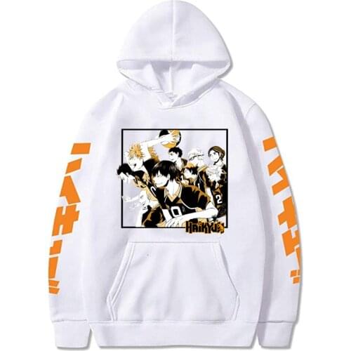 Japanese Anime Cartoon Haikyuu Hoodies Men Women Sweatshirts Unisex Printed Streetwear Long Sleeves Casual Harajuku Pullovers