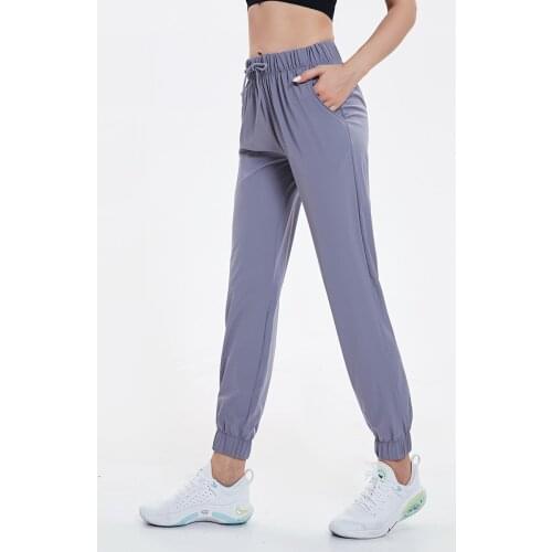 Vansydical Drawstring Workout Running Pants Womens Solid Sweatpants for Outdoor Excise Traning Loose Thin Jogger Sports Pants