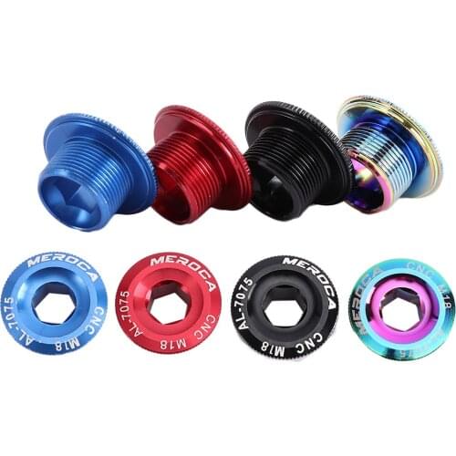 M18/M19/M20 Bicycle BB Bolts Bottom Bracket Aluminum Alloy Crankset Nut Crank Cover Crankset Screws Crank Arm Fixing Bolt