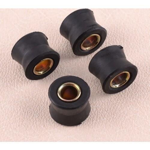 DWCX 4pcs 10mm Rubber Motorcycle Bike Rear Shock Absorber Bush Spare Part