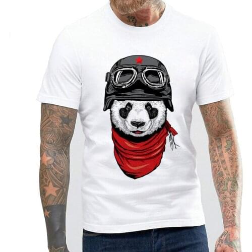 Funny Tees Dingtoll 2019 Men New Fashion Short Sleeve Fly Panda Tiger Animal Skull Creative Fashion T-shirt Harajuku Hipster