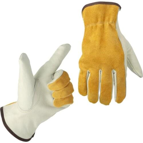 100% Genuine Leather Protective Gloves Working Gloves Garden Work Gloves Breathable Sweat-absorbent Comfortable Gloves