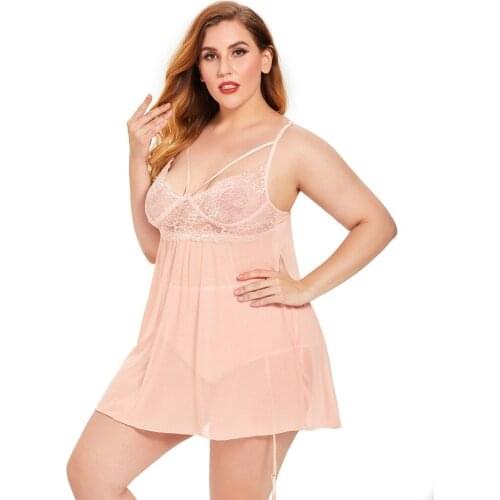 Women Sling Nightwear, Floral Dress, Deep V-Neck See-Through Decoration Bandage High Waist Summer Mesh Maxi
