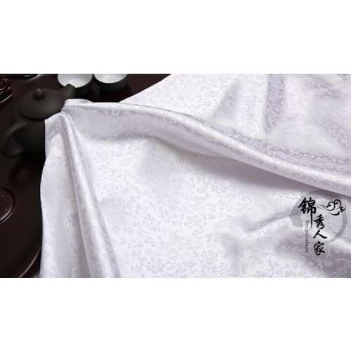 02 DIY Garment Sewing Supplies & Fabrics Longwen cloth antique jacquard silk satin super soft kungfu Han suit Tang suit