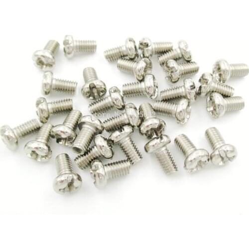 100PCS M3 Screw Diameter 3mm Length 5mm M3x5 DIY M3*5mm phillips Round Head Screws