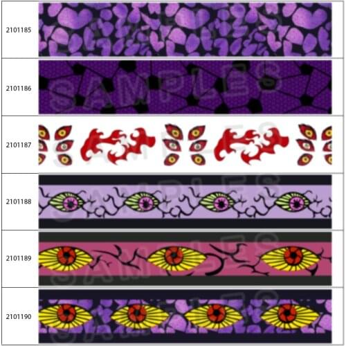 10yds Kokushibou Tsugikuni Japan Anime Printed Grosgrain/Satin Ribbon