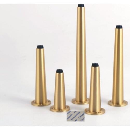 2Pcs Heavy Duty Tapered Brass Furniture Cupboard Cabinet Bed Sofa Couch Leveling Feet Leveler