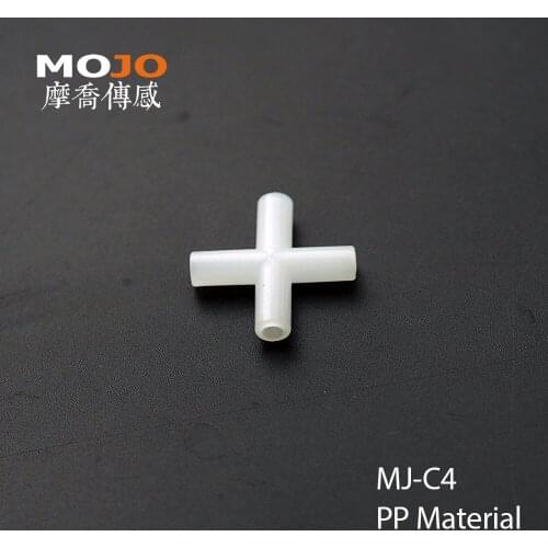 2020 MJ-C4(100pcs/lots) PP material multiple pass pipe connectors 4mm four way Plastic hose joint pipe fitting