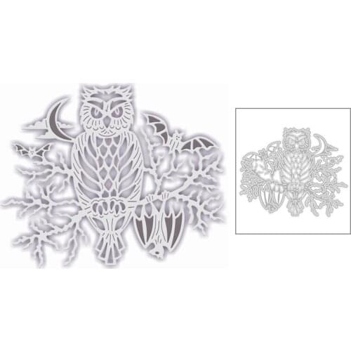 2020 New Halloween Animal Metal Cutting Dies Bat and Owl Moon Cloud Die Cut Scrapbooking For Crafts Card Making No Stamps Sets