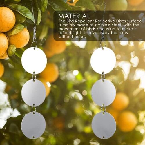 8Pcs Bird Repellent Discs Reflective Hanging Device To Keep Birds Away Like Woodpeckers For Pigeons Woodpeckers