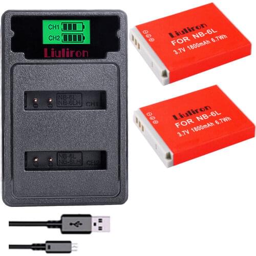 2x NB-6L NB-6LH NB 6L 6LH NB6L Battery for Canon IXUS 85 95 IS SX275 SX280 SX510 PowerShot D10 S90 SD1200 200