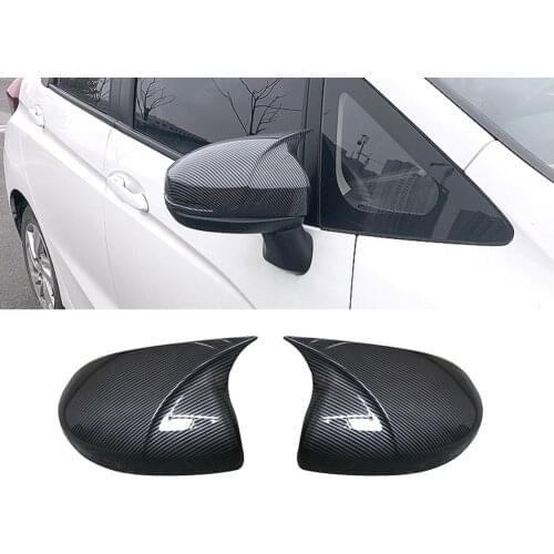 Car Accessories Rearview Mirror Cover Side Wing Rear View Mirror Covers Trim for Honda Fit Jazz GK5 2014-2019 Auto Parts Styling