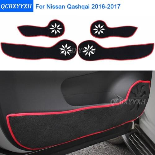 Car Styling Polyester Protector Side Edge Protection Pad Protected Anti-kick Door Mats Cover For Nissan Qashqai 2016-2017