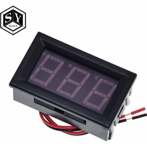 AC 70-500V 0.56" LED Digital Voltmeter Voltage Meter Volt Instrument Tool 2 Wires Red Green Blue Display 110V 220V DIY 0.56 Inch