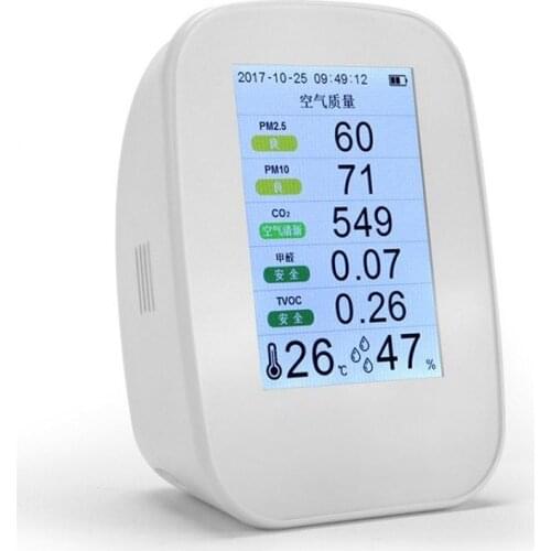 Detector PM2.5 TVOC Carbon dioxide CO2 Air quality detector Real-time data monitoring and testing Multifunctional LK
