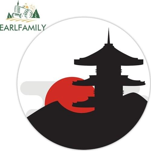 EARLFAMILY 13cm x 13cm For Japan Sunset Car Fine Decal Vinyl Material Stickers Auto Car Assessoires Scratch-proof RV Decoration