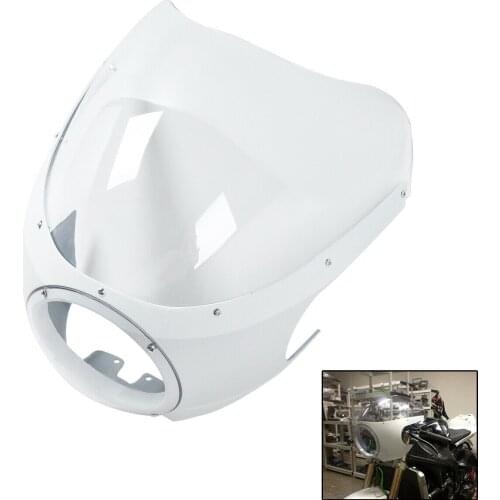 Motorcycle 5 3/4" Cafe Racer Headlight Fairing Windshield Windscreen For Harley Sportster