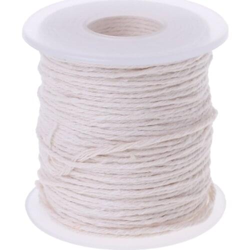 61m Cotton Braid Candle Wick Core Spool Non-smoke DIY Oil Lamps Candles Supplies L4MB