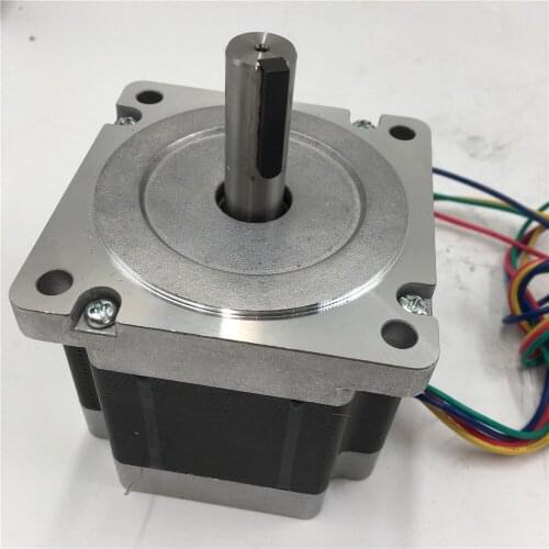 Flange 86mm Nema 34 Stepper Motor 4A 2 Phase 1.8 degree 4NM/ 571oz.in 80mm Motor Keyway 5mm for CNC Automatic Assembly Equipment