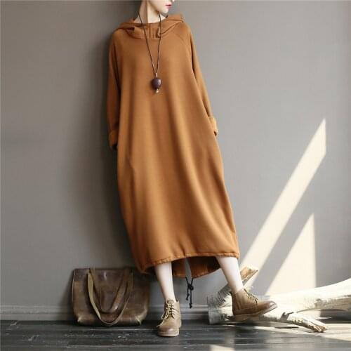 Johnature Women Hooded Sweatshirts Pullover Hoodies 2021 Autumn New Women Cloths Solid Color Casual Women Sweatshirts