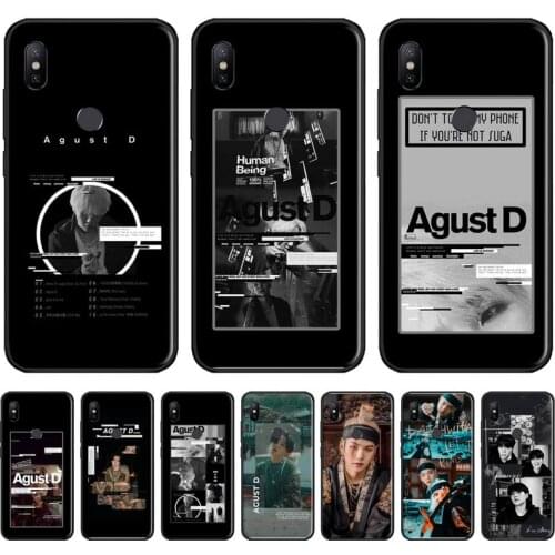 KPOP Agust D Phone Case For Xiaomi Redmi 7 9t 9se k20 mi8 max3 lite 9 note 8 9s 10 pro Soft Silicone Shell Cover Funda