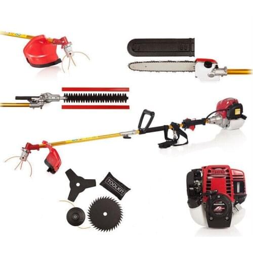 6 IN 1 POWERED BY H0NDA GX35 BRUSHCUTTER WHIPPER SNIPPER CHAINSAW TRIMMER Brush Cutter Extend Garden Tool