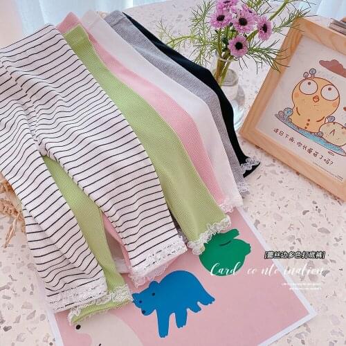 Sweet Baby Girls Lace Cotton Leggings