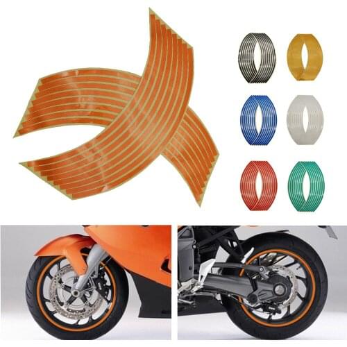 Motorcycle Wheel Sticker 3D Reflective Rim Tape Auto Decals Strips For BMW K1200S K1300 S R GT K1600 GT GTL R1250GS R1200R
