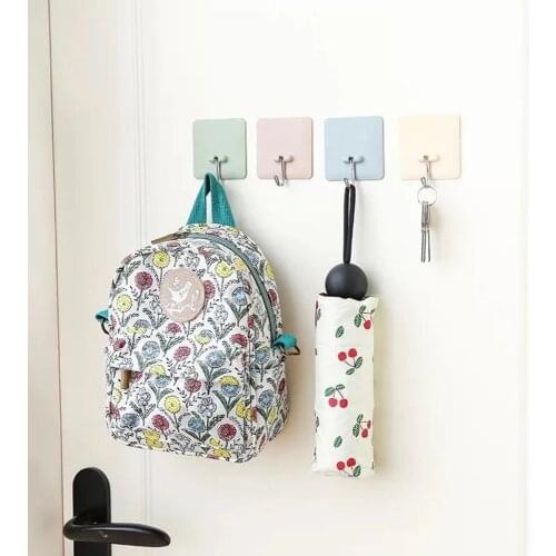 Strong Self Adhesive Home Wall Mounted Kitchen Hooks Wall Hooks Hanger For Kitchen Bathroom Rack Wholesale Centre Cabide