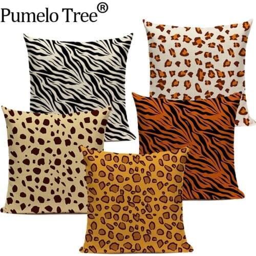 Marble Leopard Decorative Pillowcase Nordic Geometric Cushion Cover Crack Geometric Pillow Cases for Car Home Living Room Cojine