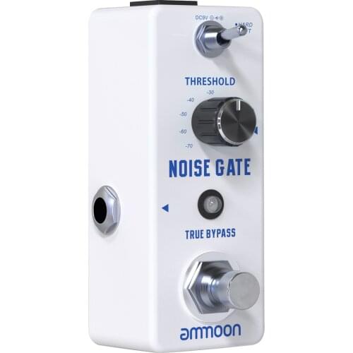 Ammoon Guitar Effect Pedal NOISE GATE Noise Reduction 2 Modes(Hard/Soft) Full Metal Shell True Bypass for Bass Electric Guitar