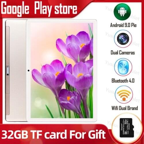Android 9.0 Pie 10 inch tablet pc 1280x800 IPS Resolution Rear pixel 5MP Dual Sim phone call 32GB ROM Dual cameras планшетный ПК