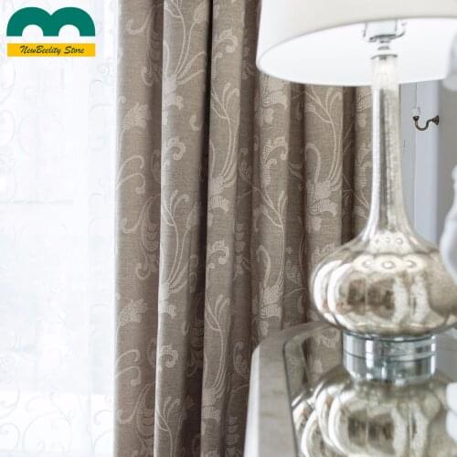 Simple Modern Printed Luxury Curtains for Living Dining Room Bedroom Window Blackout Curtains Drapes Customized Blue Beige