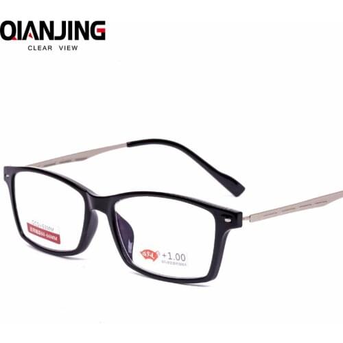 QianJing Women Men Reading Glasses Toughness TR90 ultra-light Resin Material For Female Male Reading Presbyopic Glasses +1.0 1.5