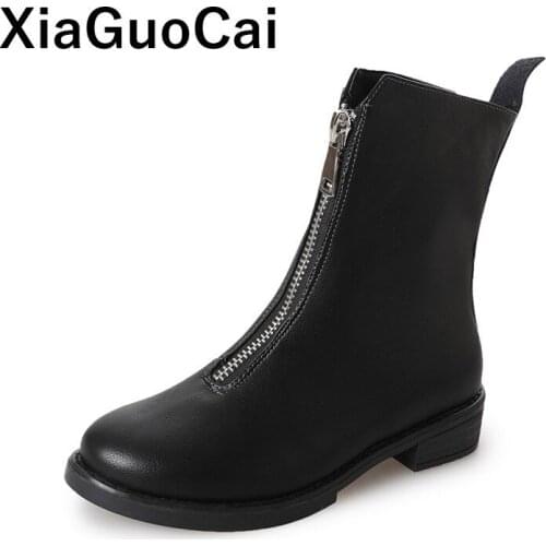 2020 Spring Autumn Women Ankle Boots Simple Zipper Female Chelsea Boot High Top Ladies Shoes Fashion Woman Footwear DropShipping