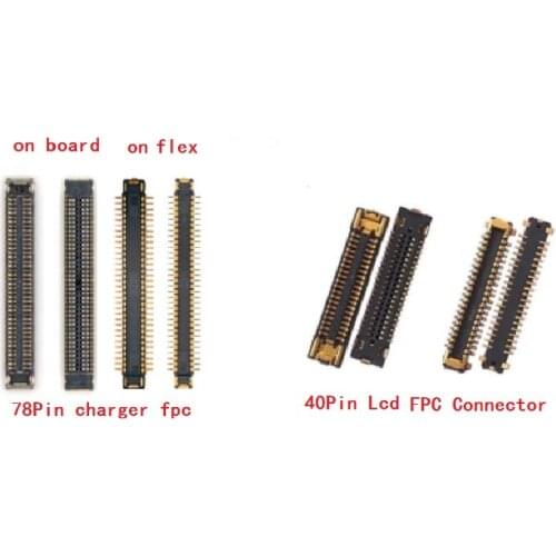 10pcs Original New LCD Display FPC Connector on Board / Flex For Samsung A51 2020 A515 A515F A515FD A71 A715 A715F 40pin