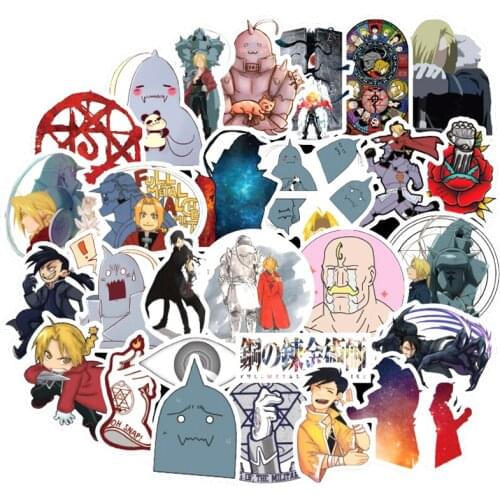 10/30/50pcs/Set Fullmetal Alchemist Anime Stickers For Cars Motorcycles Furniture Decal Luggage Skateboards Computers DIY Etc