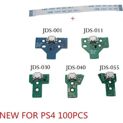 100pcs NEW JDS 030 050 For Sony Playstation 4 PS4 Pro Controller USB Charging Board Socket Circuit JDS-001 011 030 040 050 055