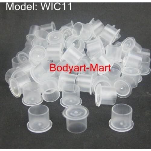 1000pcs 11mm White Steady Tattoo Ink Cups Small Size Clear Tattoo Ink Cup Cap Supply WIC11-1000