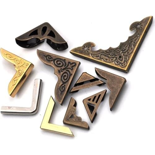 12PCS Book Corner Protector Box Album Corner Decorative Protector Cover Book Scrapbook Metal For Antique Brass Jewelry Wholesale