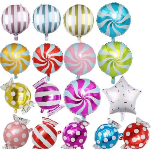 5pcs candy lollipop aluminum film balloon childrens toy baby shower first birthday wedding party decoration