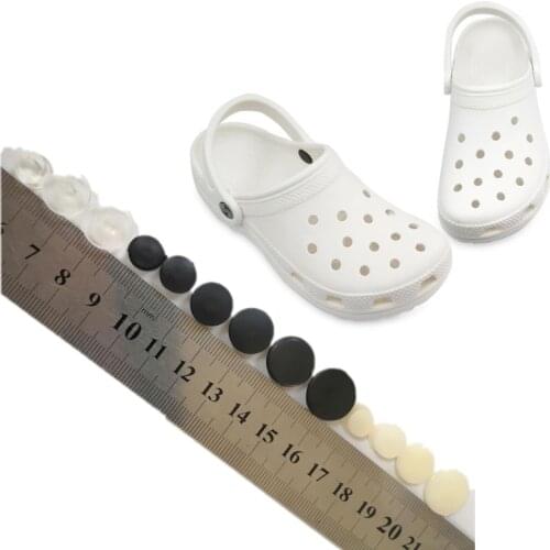 500/5000pcs 0.8/1.0/1.2/1.3/1.4/1.5 cm Plastic Buckles Black&White&Transparent Buttons Buckles for Flat Back Charm DIY Accessory