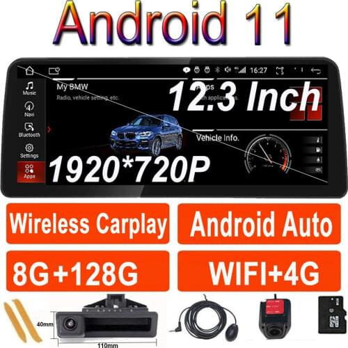 1920*720P 12.3 Inch Car Player GPS Multimedia Navigation Android 10.0 For BMW SERIE 5 E60 E61 E63 E64 CCC CIC System