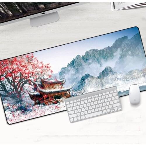 Large World Map Lock Edge Large Natural Rubber Mouse Pad XL Waterproof Game Desk Mousepad Grande Keyboard Mat Desk Protector