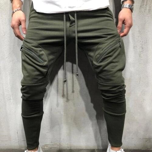 SEASON Sweatpants Multi-Pocket Skin Friendly Cotton Blend Men Sports Gym Pants for Jogger Loose Casual Leisure Time Pants брюки
