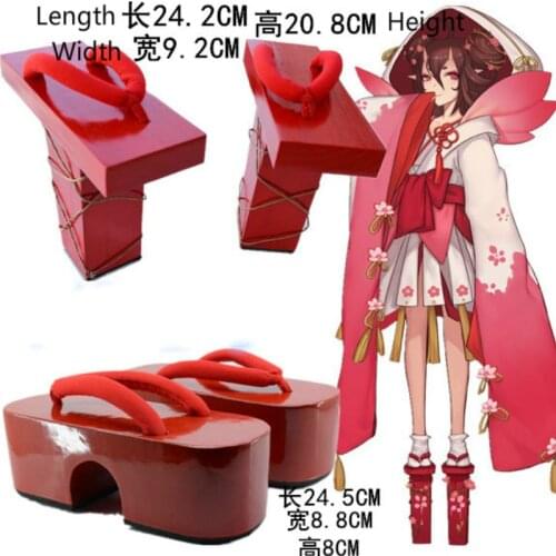 Cos Onmyoji SR Shikigami Sakura demon Peach Evil Cosplay Shoes Sandals Cosplay Props The Way of Yin and Yang Cosplay Shoes