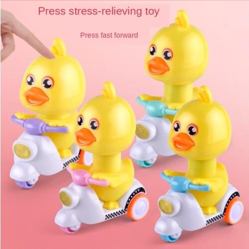Baby Crawl Toy for Infants Clockwork Duck Toy Inertia Friction Car Press To Slide Pull Back Car Puzzle Toys Learn To Climb Toys