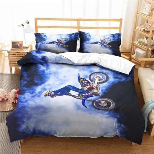 Fanaijia 3d motorcycle Bedding Sets twin Duvet Cover with Pillowcase Bed Comforter Full bed set