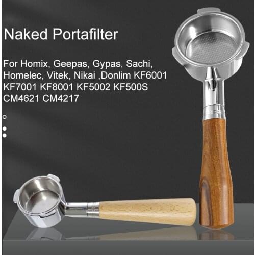 51mm naked Bottomless Portafilter Coffee Filters For Homix Gypas Sachi Nikai Donlim KF6001 KF7001 KF8001 KF5002 KF500S CM4621