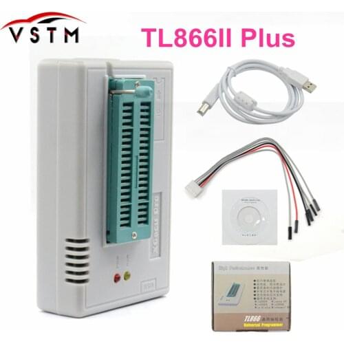 Hot SellingTL866II Plus EEPROM PIC AVR TL866 USB Universal Programmer 24 93 25 mcu EPROM with Full Set Adapters